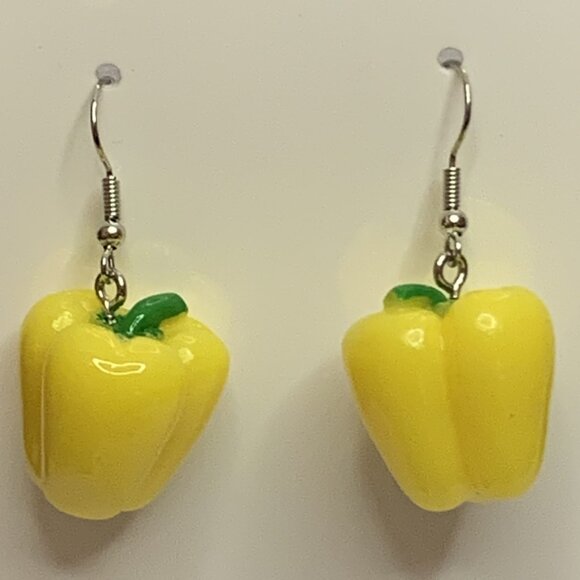 Pepper Earring, Funny Food Earring, Cooking Earring, Food Jewelry, Chef Earring - Picture 6 of 7
